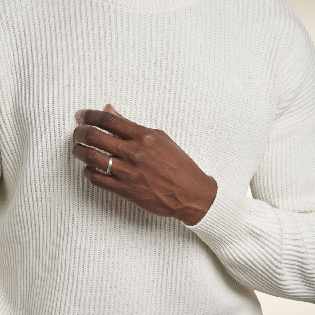 Alliance Circios Demi Jonc Classique Or Blanc - Spannringe Unisex | OROVIVO