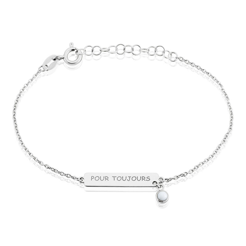 Bracelet Argent Weiss Sameera Agate - Spannringe Damen | OROVIVO