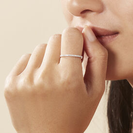 Damenring Weißgold 375 Diamanten 0,18ct  - Eheringe Damen | OROVIVO