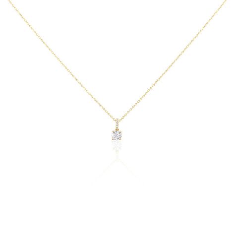 Damen Collier Silber vergoldet 925 Zirkonia Paulina 1,15mm - Halsketten Damen | OROVIVO