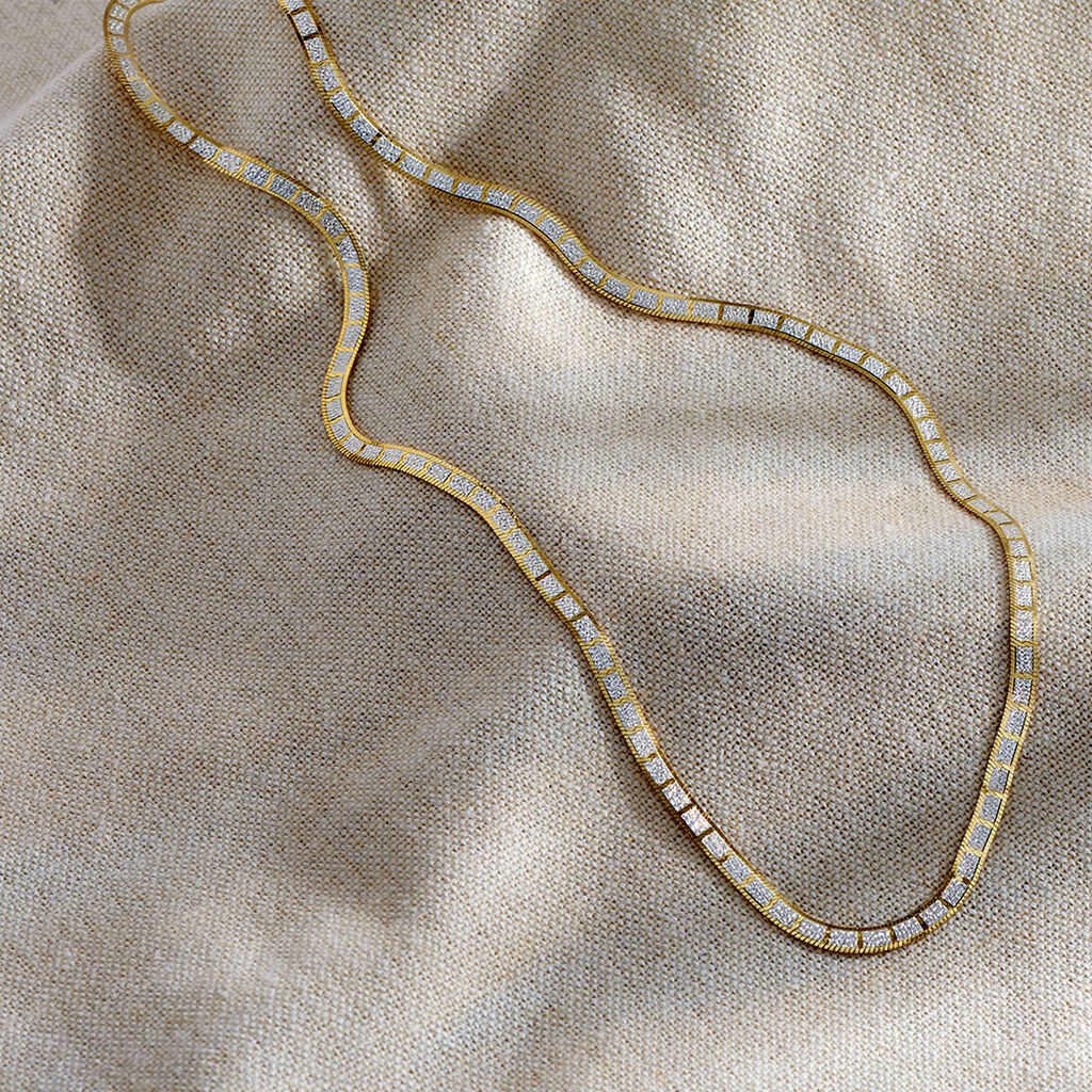Damen Schlangenkette Silber 925 Vergoldet Bicolor Nuri - Halsketten Damen | OROVIVO