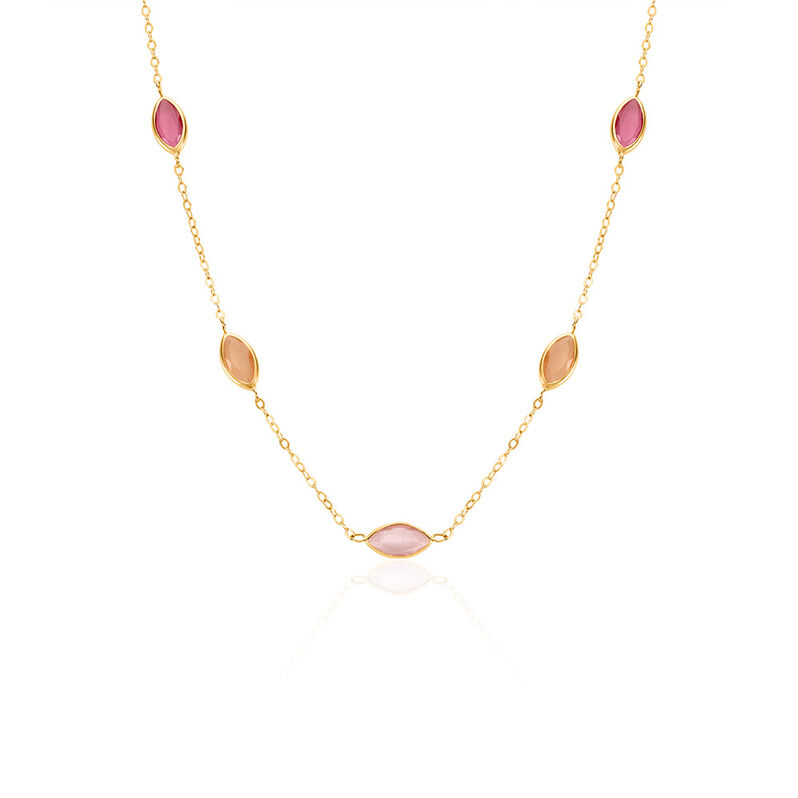 ANNY Damen Collier Gold 375 (9 Karat) Aventurin Rosé 1,59 ct - Halsketten Damen | OROVIVO