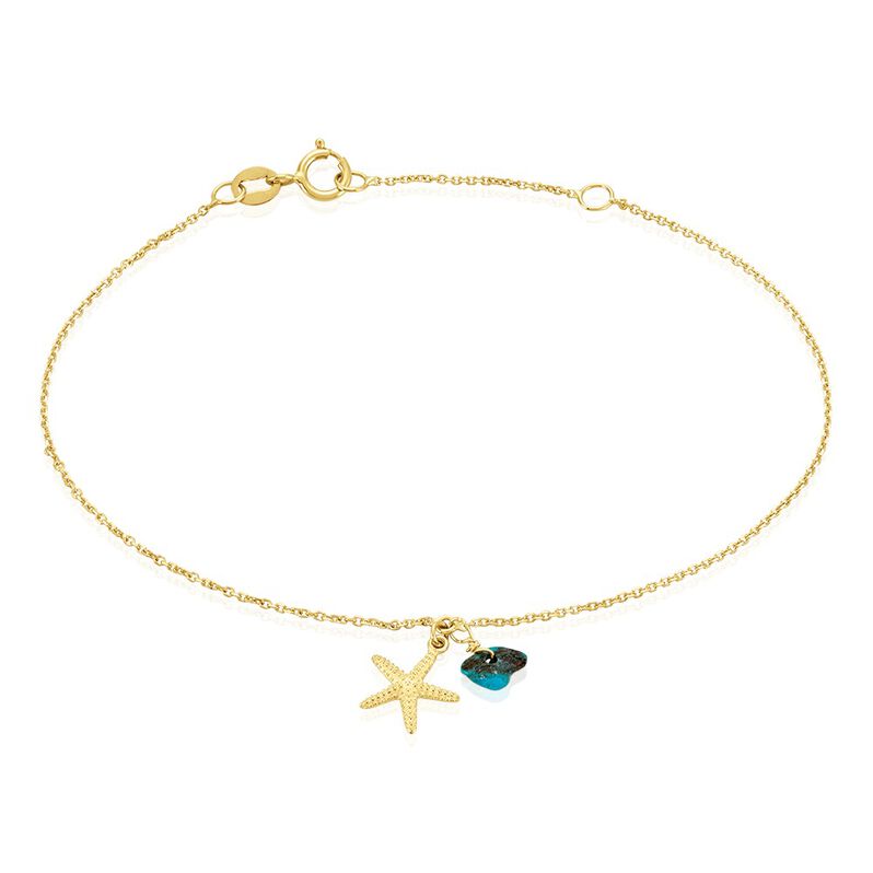 Bracelet Under The Sea Or Jaune Turquoise - Spannringe Damen | OROVIVO