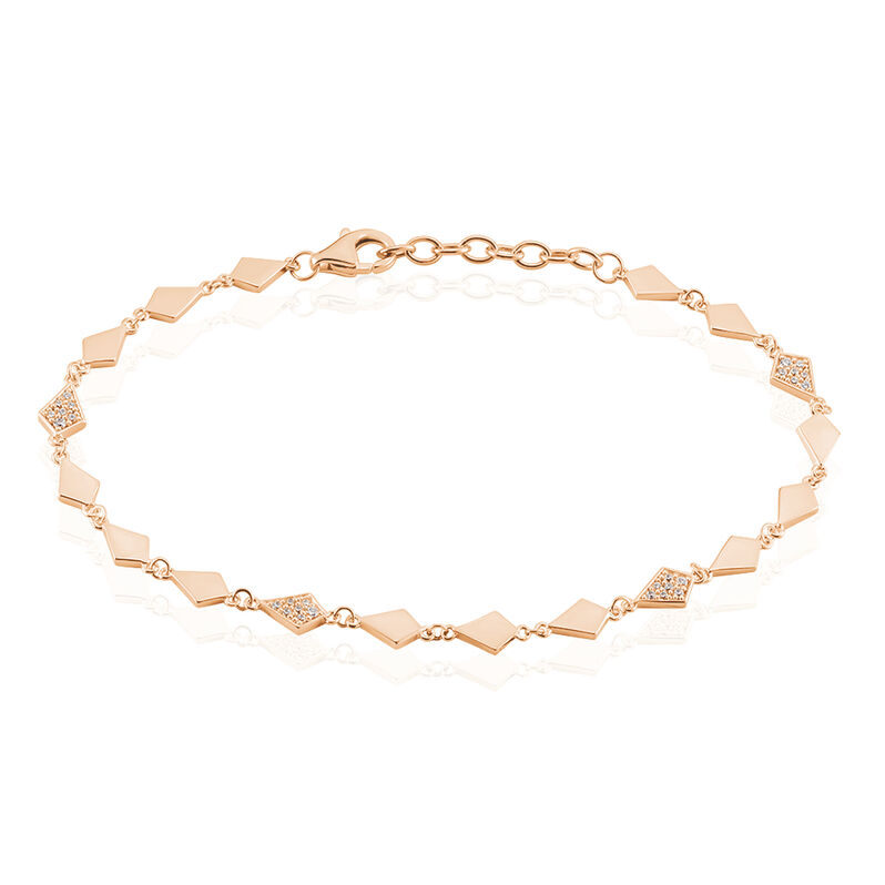 MILANKA Damen Armband Silber rosevergoldet 925 Zirkonia Wei&szlig; - Armb&auml;nder Damen | OROVIVO