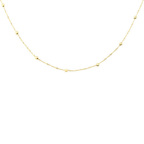 INDIRA Damen Collier Gold 375 (9 Karat) B 1 mm