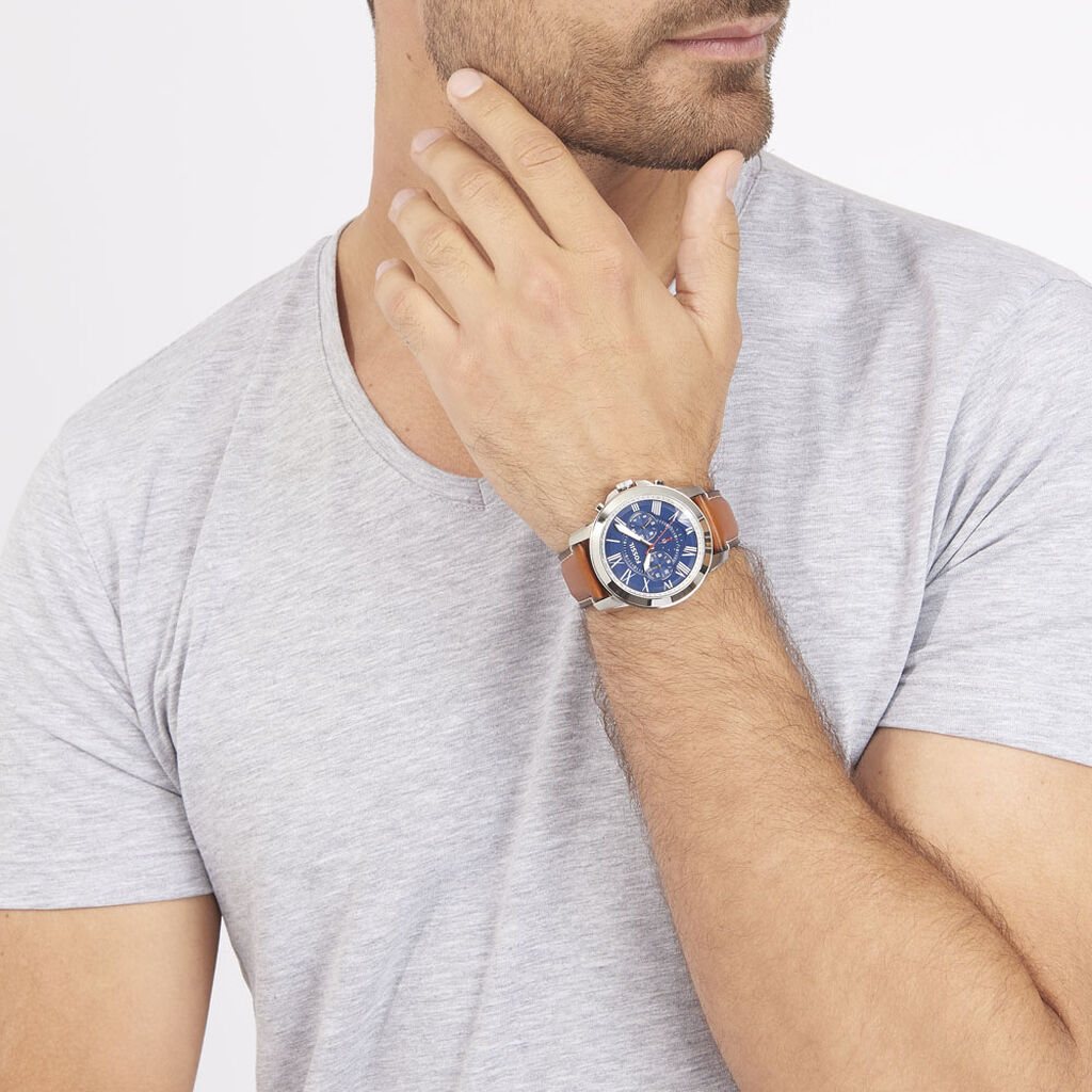 Montre Fossil Grant Bleu - Spannringe Herren | OROVIVO