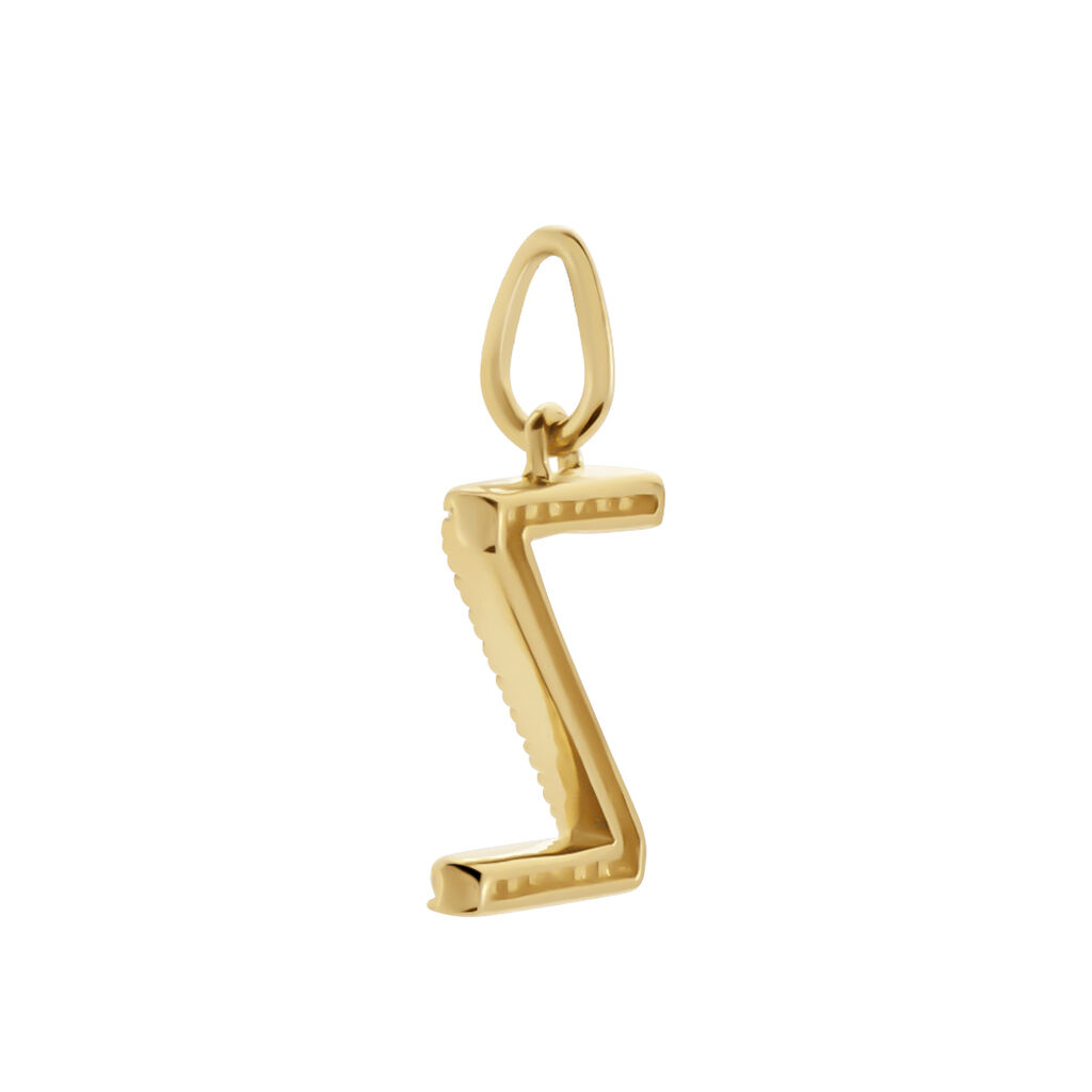Anhänger Gold 375 Zirkonia Buchstabe Z - Schmuckanhänger Familie | OROVIVO
