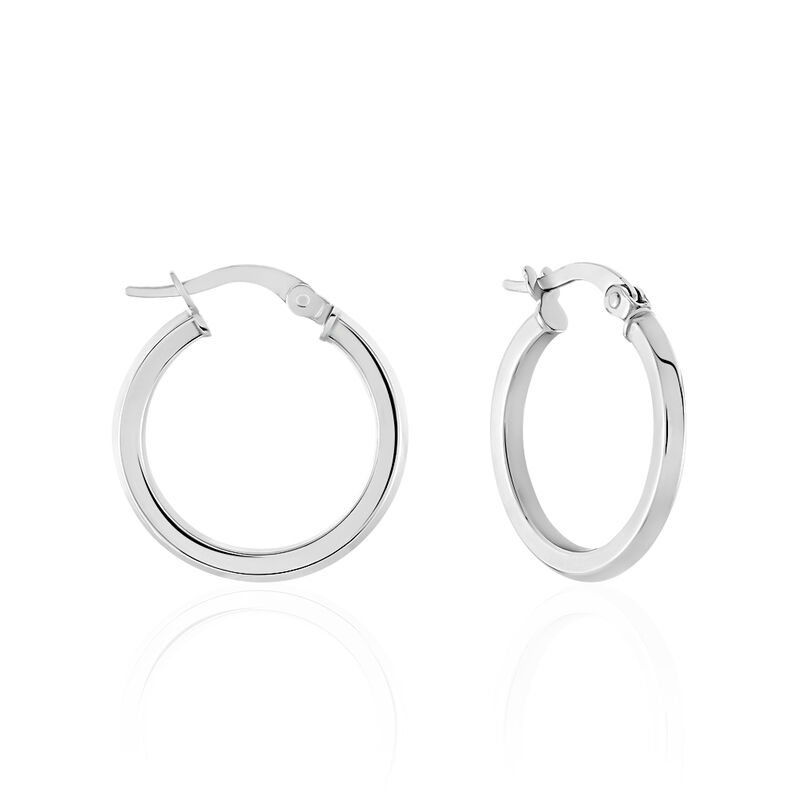 ILANA Damen Creolen Wei&szlig;gold 375 (9 Karat) B 2 mm - Creolen Damen | OROVIVO