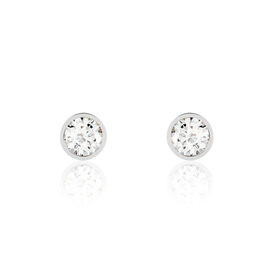 Damen Ohrstecker Weißgold 375 Zirkonia - Ohrstecker Damen | OROVIVO