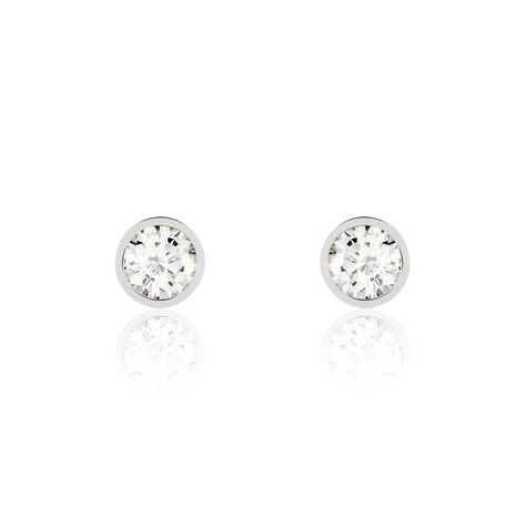 Damen Ohrstecker Weißgold 375 Zirkonia - Ohrstecker Damen | OROVIVO