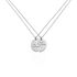 Unisex Collier Silber 925 Zirkonia Wei&szlig; 0,07 ct Botschaft