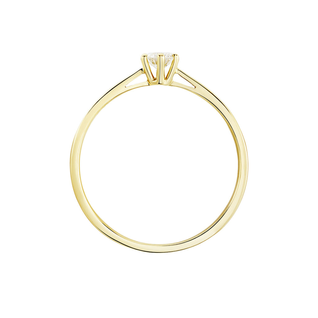 Monopoli Damen Ring Gold 750 (18 Karat) Diamant Wei&szlig; 0,26 ct