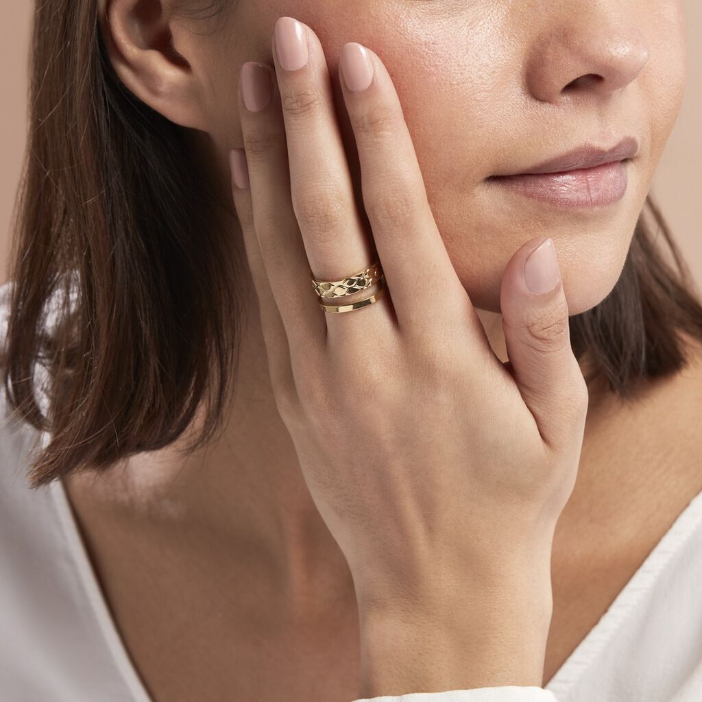 Damenring Edelstahl Vergoldet asymmetrisch - Ringe Damen | OROVIVO