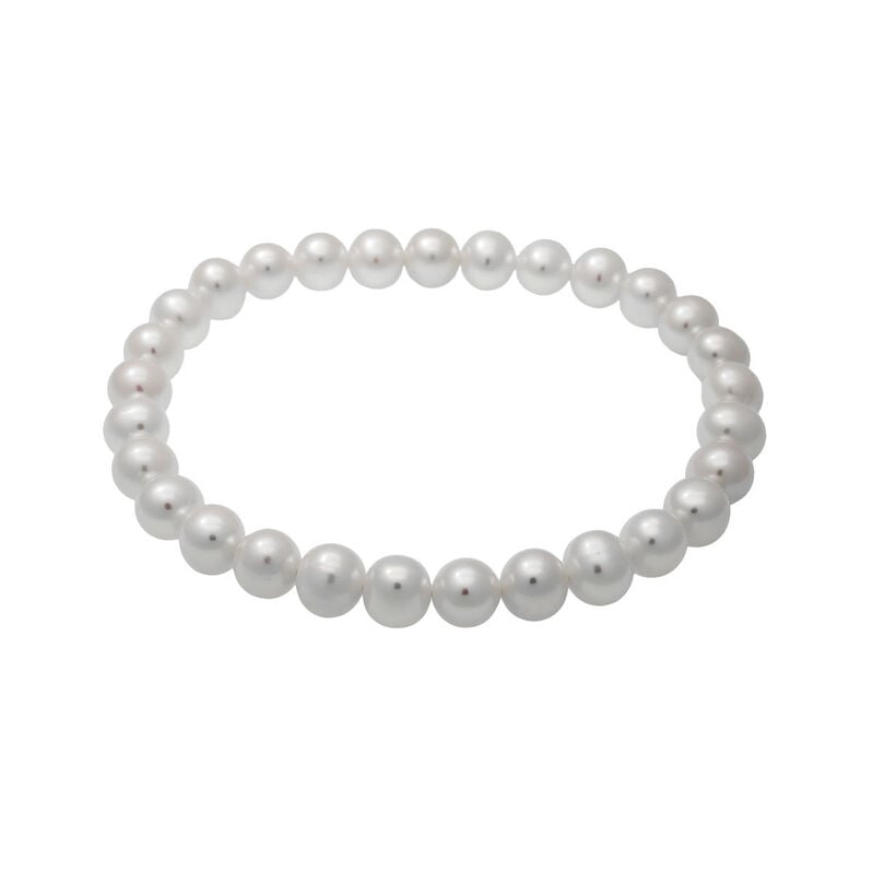 MARYLIN Damen Armband Sonstige Weiß Zuchtperle Perlmutt Ball - Spannringe Damen | OROVIVO