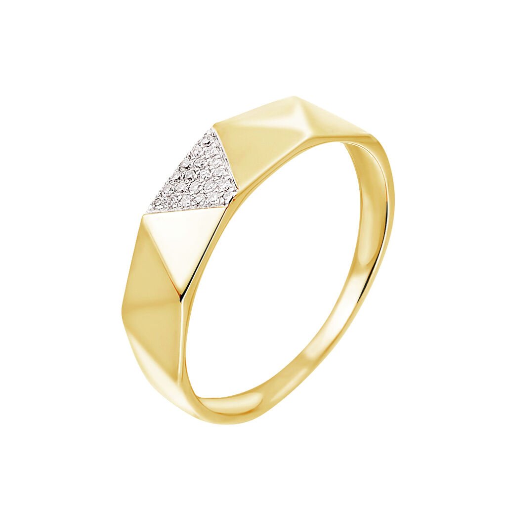 Bague Lizia Or Jaune Diamant - Spannringe Damen | OROVIVO