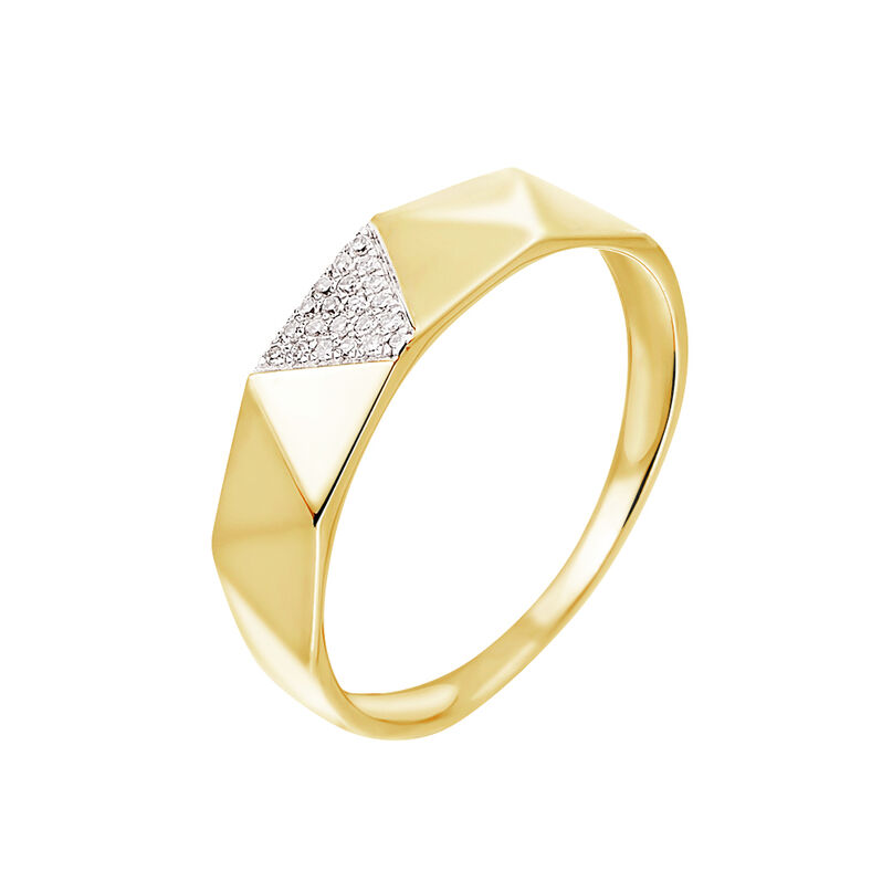 Bague Lizia Or Jaune Diamant - Spannringe Damen | OROVIVO