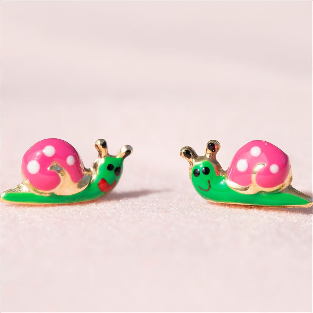 Kinder Ohrstecker Gold 375 Schnecke - Ohrstecker Kinder | OROVIVO