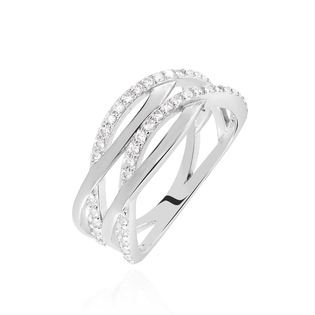 Damen Ring Silber Silber 925 Zirkonia   - Ringe mit Stein Damen | OROVIVO