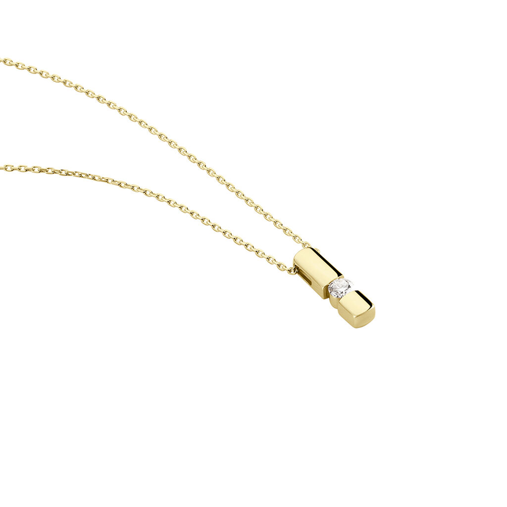 Damen Collier Gold 750 Diamant 0,2ct Lisboa 45cm - Halsketten Damen | OROVIVO