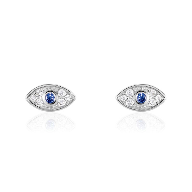 Boucles D'oreilles Puces Josue Argent Weiss Oxyde De Zirconium - Spannringe Damen | OROVIVO