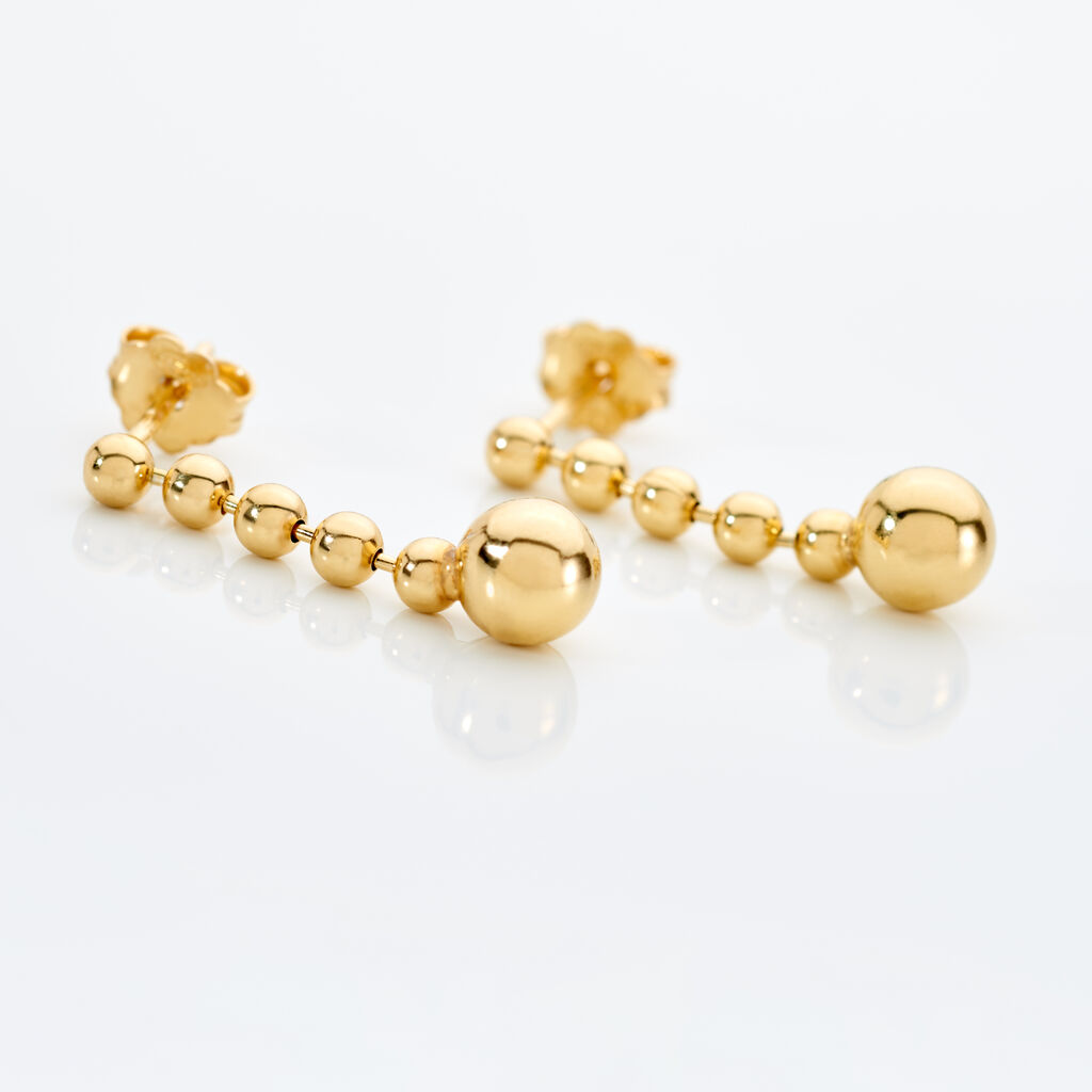 LOTTA Damen Ohrringe Lang Silber vergoldet 925