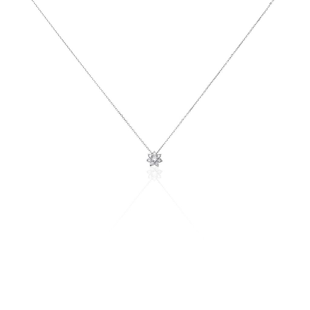 Damen Collier Weißgold 375 Diamant 0,25ct Spring - Halsketten Damen | OROVIVO