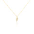HINNA Damen Collier Gold 375 (9 Karat) Zirkonia Wei&szlig; 1 ct Blatt