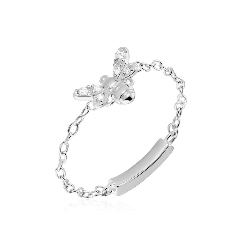 Bague Bee Good Argent Weiss Oxyde De Zirconium - Spannringe Damen | OROVIVO