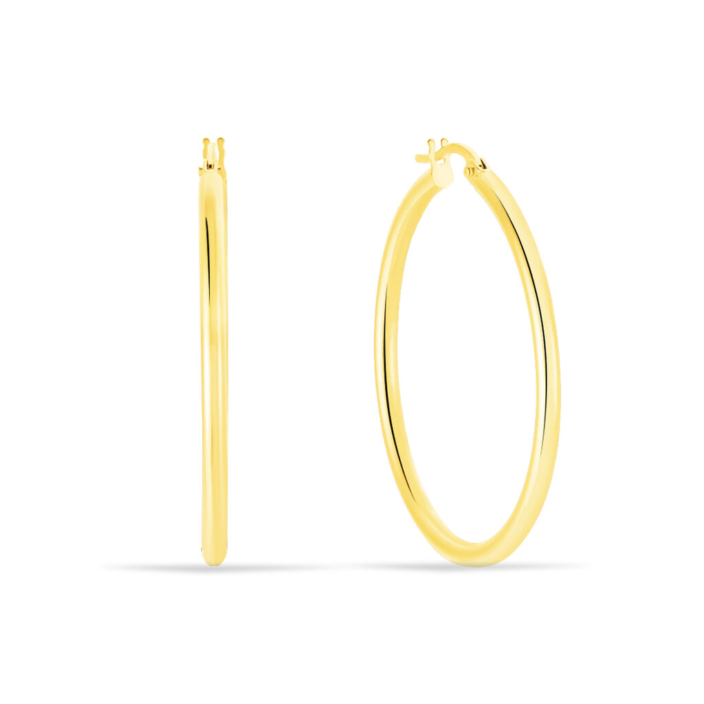 KRIM Damen Creolen Gold 585 (14 Karat) B 2 mm