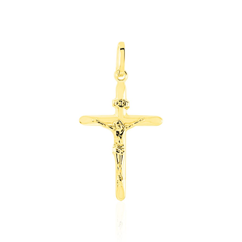DAMIAN KREUZ 1 Unisex Anhänger Gold 375 (9 Karat) Christus, Anhänger ohne Stein