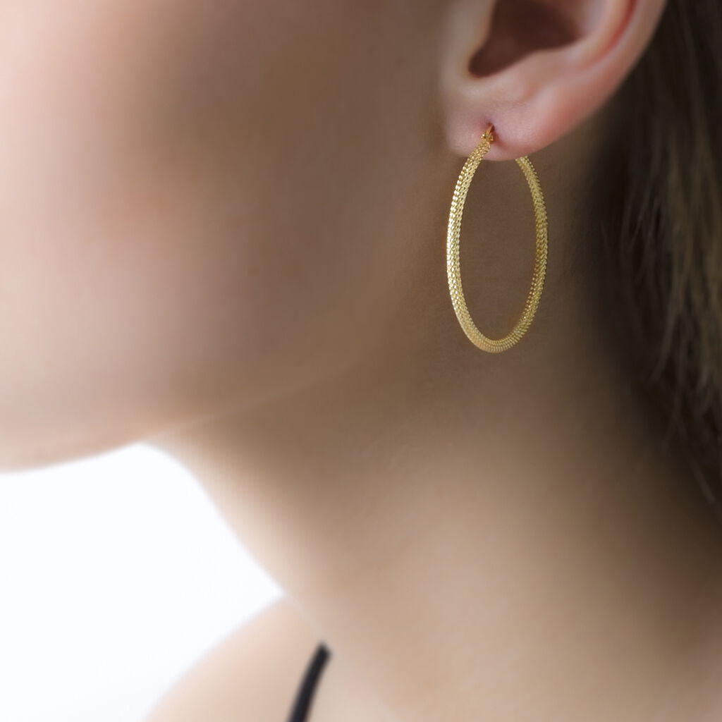 Damen Creolen Gold 375 Diamantiert - Creolen Damen | OROVIVO