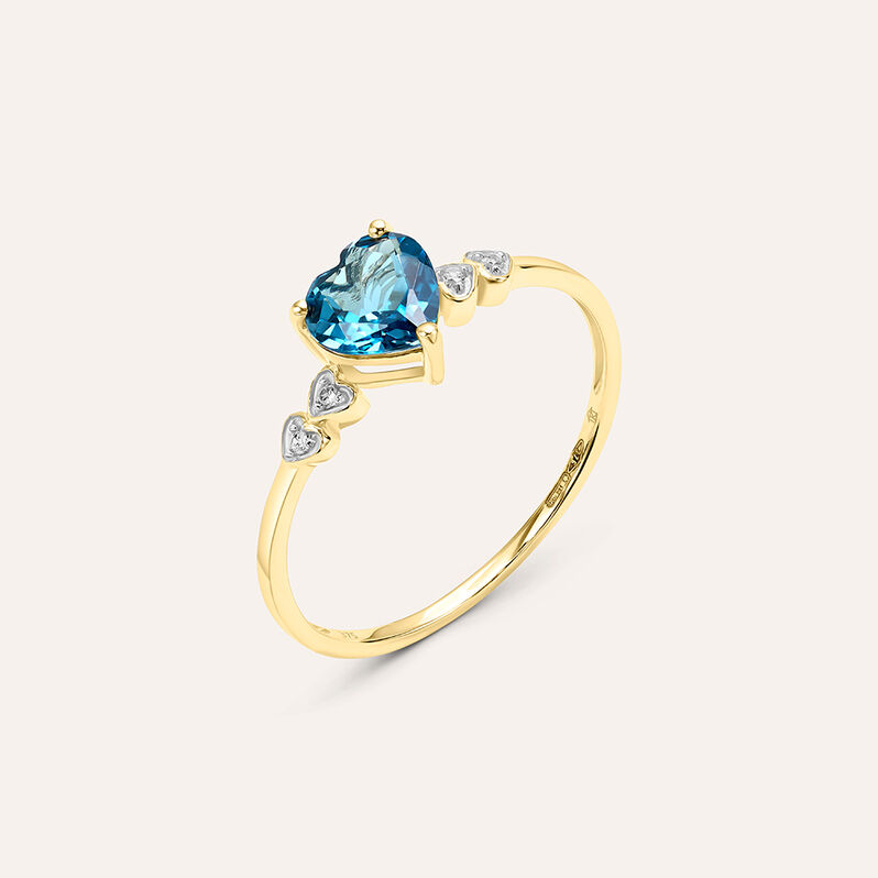 Anello Solitario Amélie Oro Giallo Topazio Cubic Zirconia - Spannringe Damen | OROVIVO