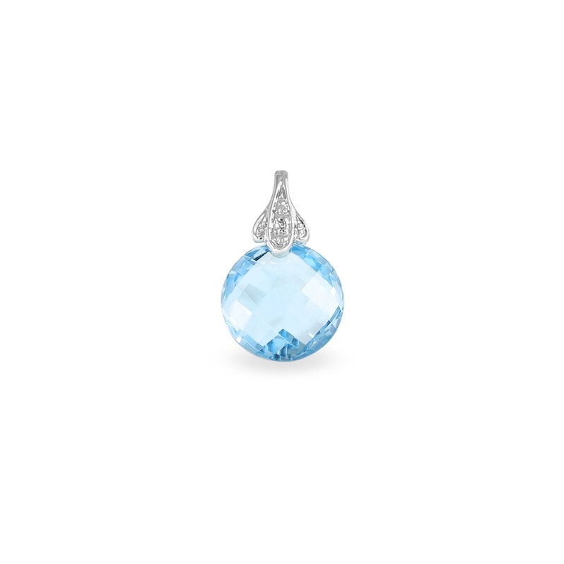 Pendentif Leontina Or Blanc Topaze Et Diamant - Spannringe Damen | OROVIVO
