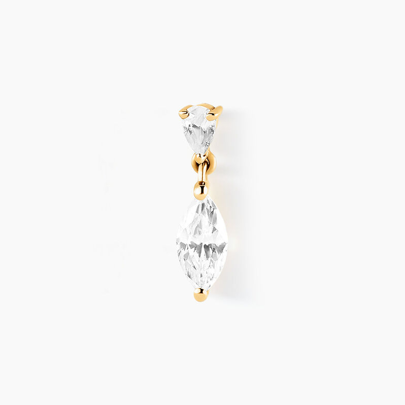 Piercing D'oreille Unitaire  Urbana Or Jaune Oxyde De Zirconium - Spannringe Damen | OROVIVO
