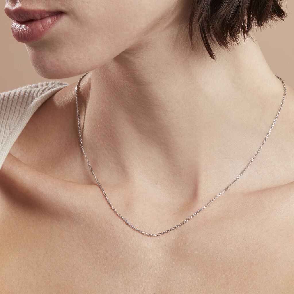 Damen Ankerkette Silber 925 diamantiert - Halsketten Damen | OROVIVO