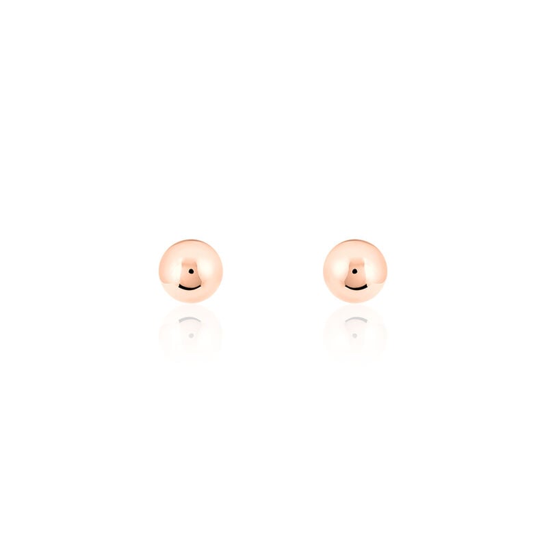 FIDELIA BOULE ROS&Eacute; Damen Ohrstecker Rosegold 375 (9 Karat) Ball B 5 mm - Ohrstecker Damen | OROVIVO