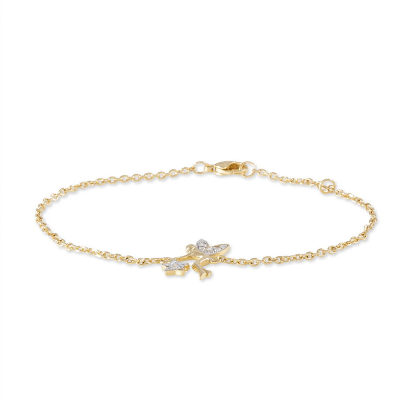Bracelet Sergine Plaque Or Jaune Oxyde De Zirconium - Spannringe Damen | OROVIVO