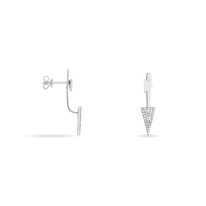 Bijoux D'oreilles Lyzzie Or Blanc Diamant - Spannringe Damen | OROVIVO