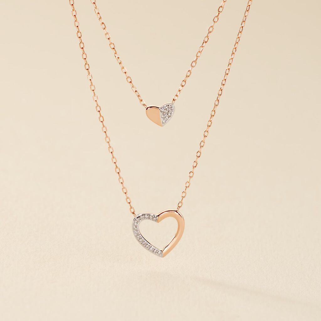 Collier Emilia Or Rose Diamant - Spannringe Damen | OROVIVO