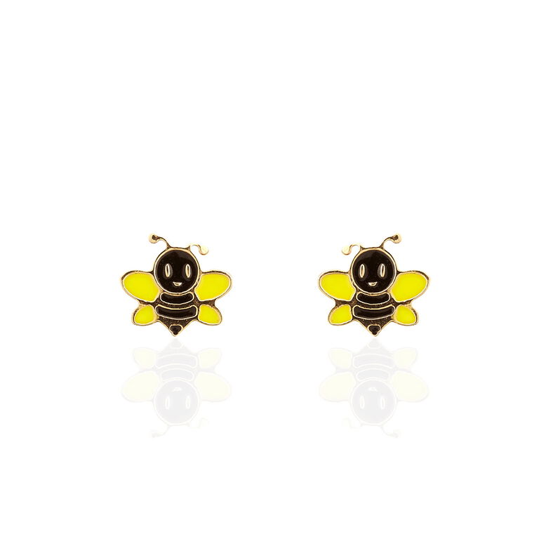 Boucles D'oreilles Puces Lehina Or Jaune - Spannringe Unisex | OROVIVO