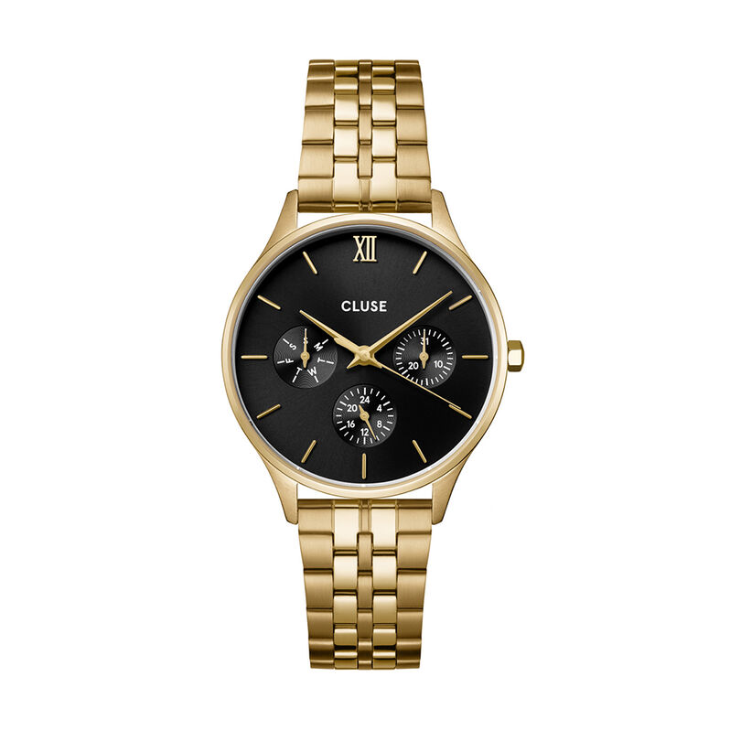 Montre Cluse Minuit Multifonction Noir - Spannringe Damen | OROVIVO