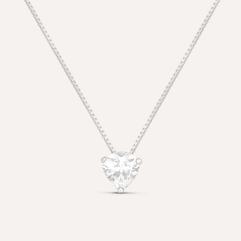 Collana Punto Luce Claire Oro Bianco Cubic Zirconia - Spannringe Damen | OROVIVO