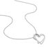 Damen Collier Silber 925 Zirkonia Wei&szlig; Herz