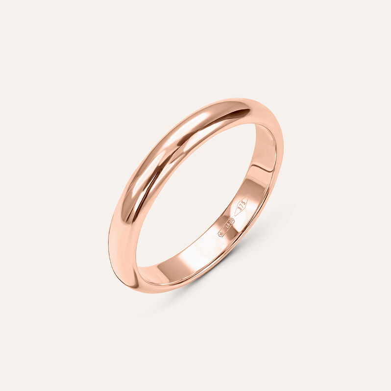 Fede Classica Leggera 3.2 mm Oro Rosa - Spannringe Unisex | OROVIVO