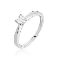 Damen Ring Weißgold 375 Diamant 0,07ct Grace 