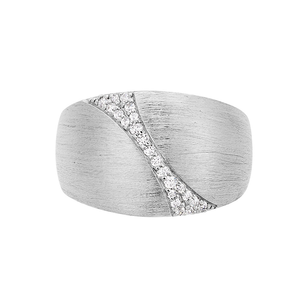 STANKA Damen Ring Silber 925 Zirkonia Wei&szlig; B 15 mm