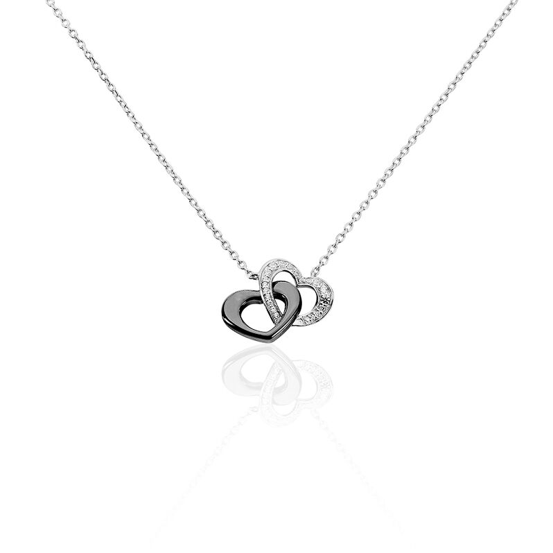 Collier Love Argent  Et Ceramique - Spannringe Damen | OROVIVO