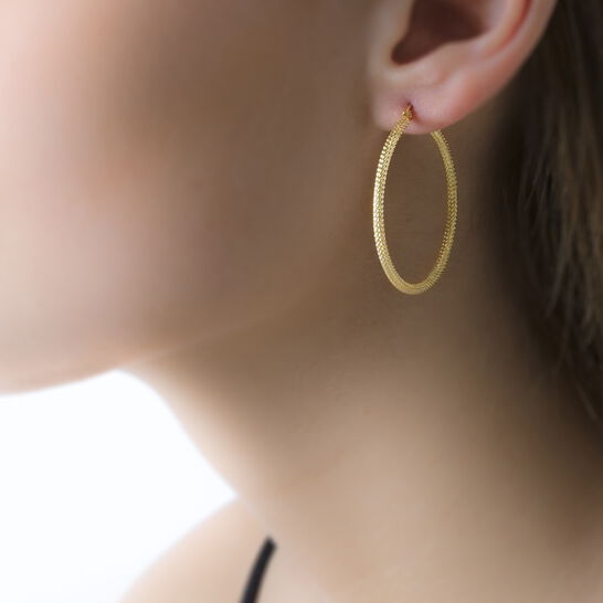 außergewöhnliche Ohrringe Damen-Ohrringe Vergoldet Gold K18 //750er Safier