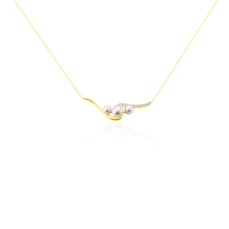 Collier Or Jaune Ethere Perle - Spannringe Damen | OROVIVO