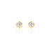 EDDIE KRAPPE Damen Ohrstecker Gold 375 (9 Karat) Zirkonia Wei&szlig; 0,23 ct B 2 mm